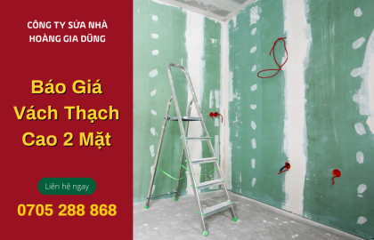 Giá thi công vách thạch cao 2 mặt