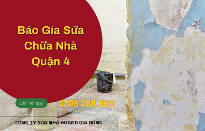 Cân nhắc gì khi chọn dịch vụ sửa nhà tại quận 4