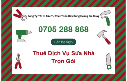 Nâng cấp không gian sống với dịch vụ sửa chữa nhà cửa