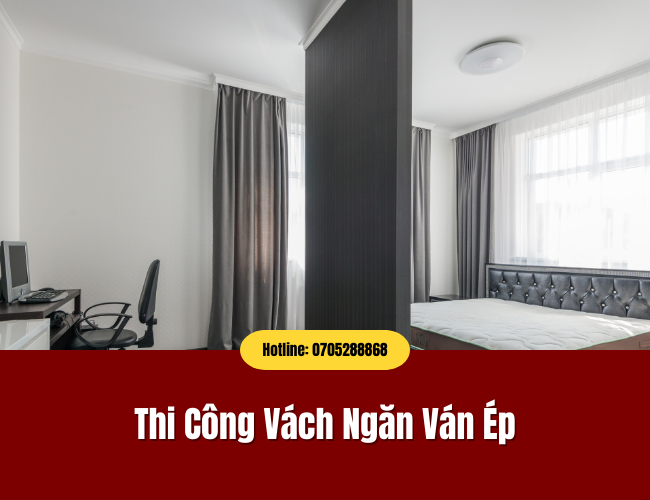 thi công vách ngăn phòng ngủ