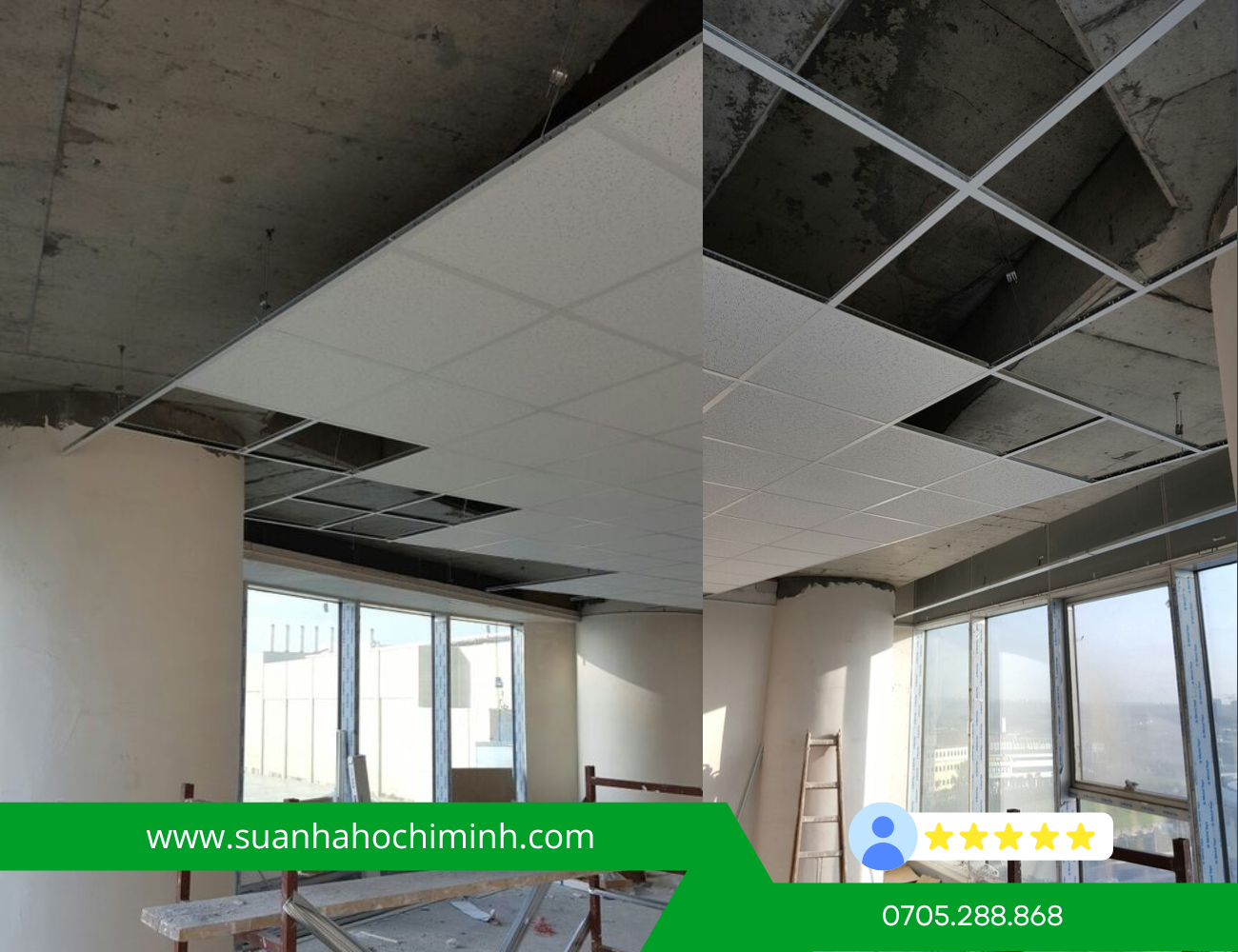 hình thực tế thi công thạch cao