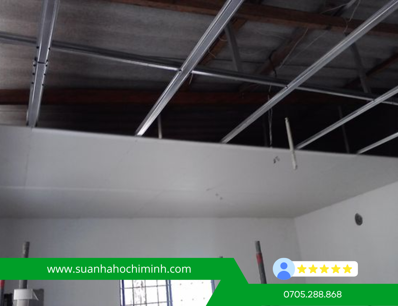 hình thực tế thi công thạch cao 